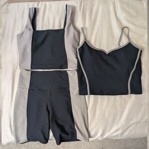 Abercrombie YPB 3-piece Set Size Medium SculptLUX Gray Colorblock